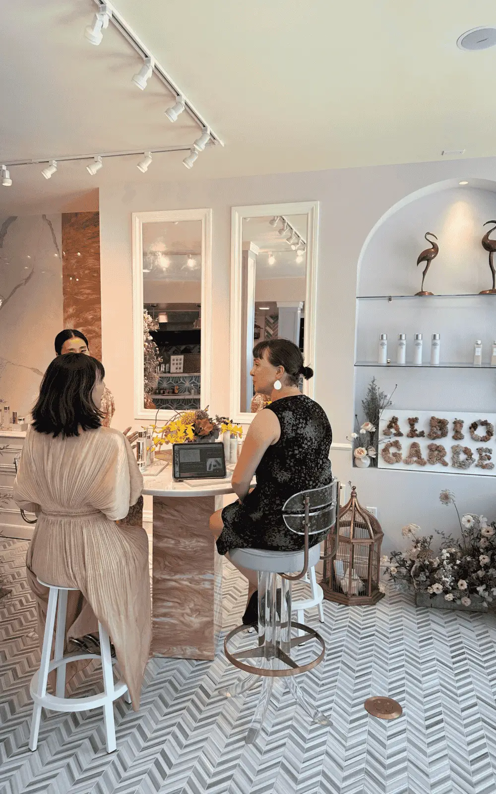 Women Sitting on chairs