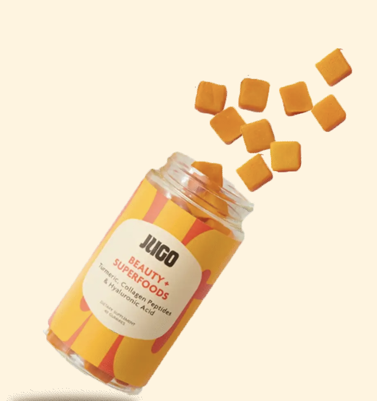 Jugo Beauty Superfoods bottle with gummies