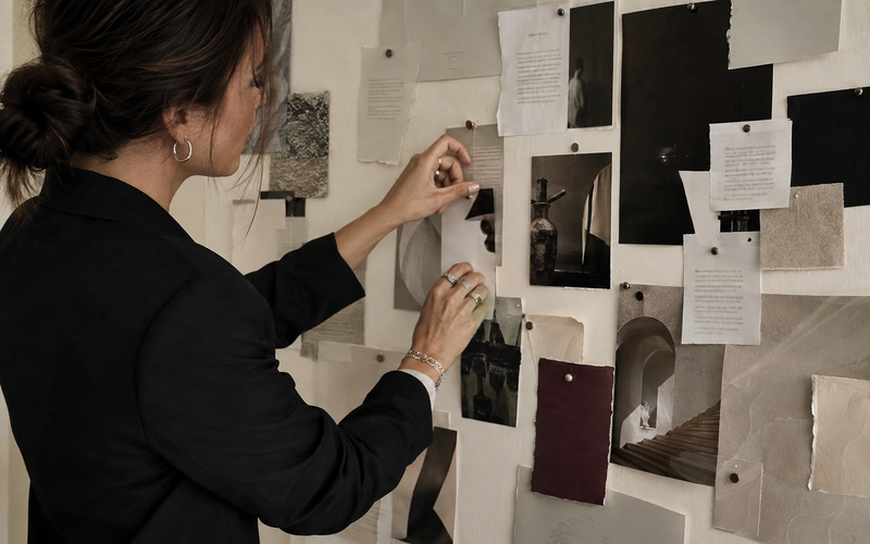 PR professional building a media coverage board for long-term brand authority