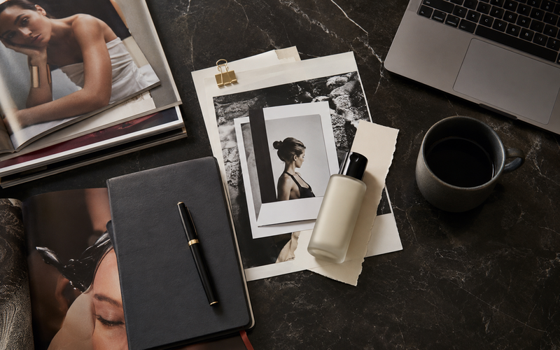 Editorial publications and beauty products representing earned media authority